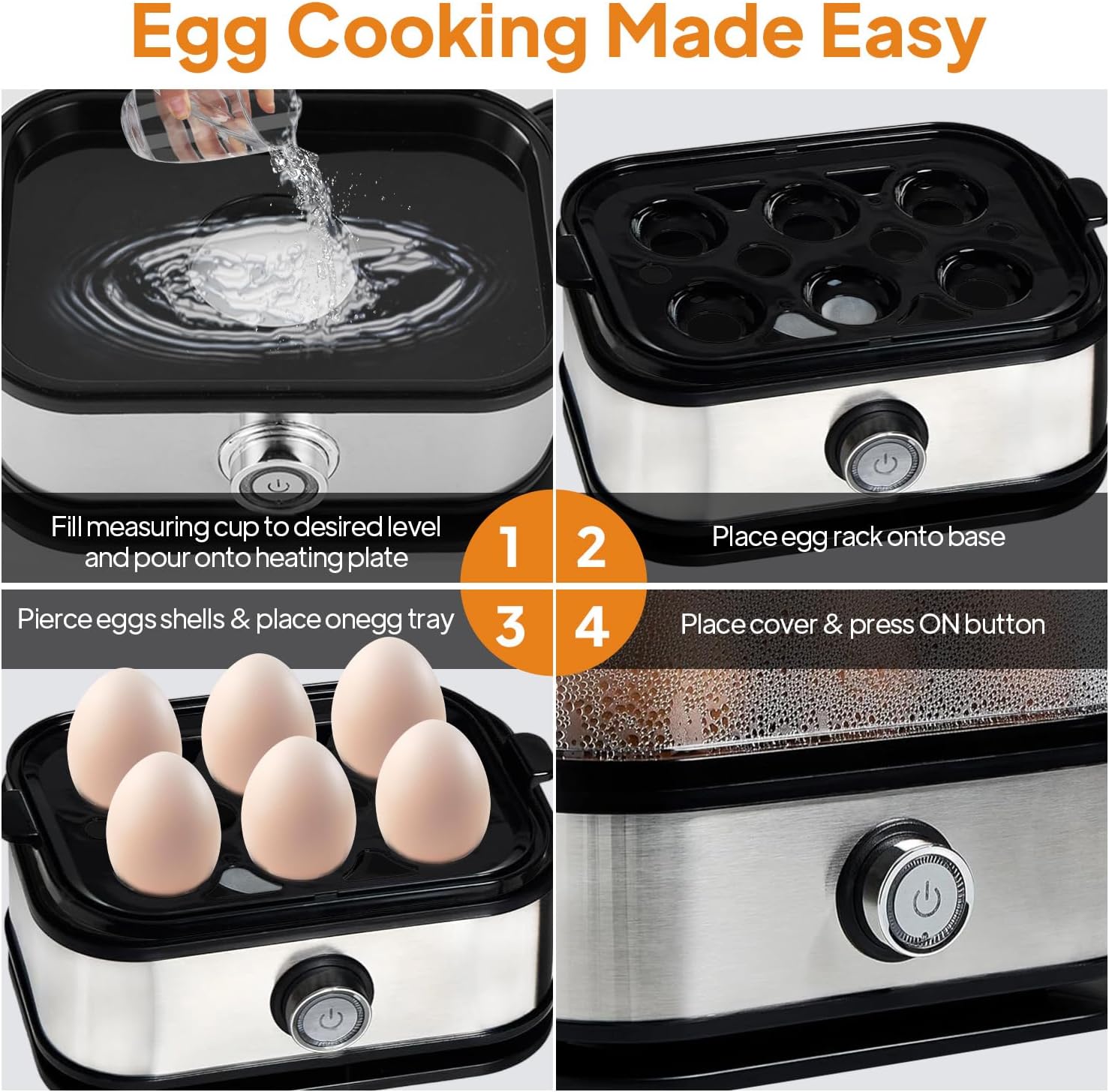 6-Egg Electric Cooker (Smart Egg Boiler)